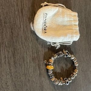 Pandora bracket with a bunch of different beads